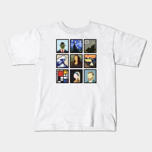 Famous Paintings pixel fan art Kids T-Shirt